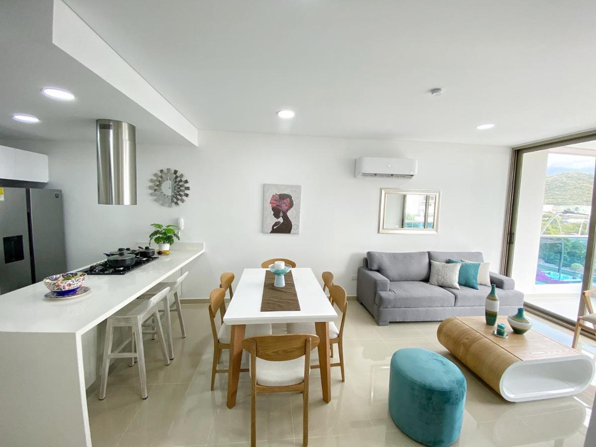 Apartamento Encantador Samaria Club De Playa, 3 Alcobas 6 Personas Playa Privada سانتا مارتا المظهر الخارجي الصورة